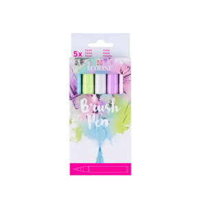 Ecoline Brush Pen set Pastel | 5 colours