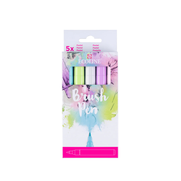 Ecoline Brush Pen set Pastel | 5 colours