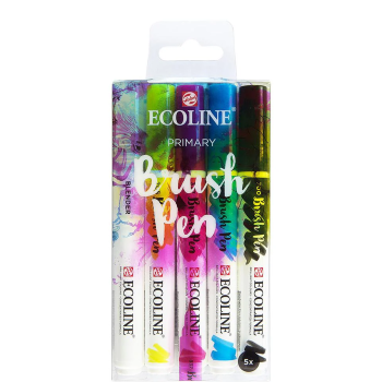 Ecoline Brush Pen set Primary | 5 colours