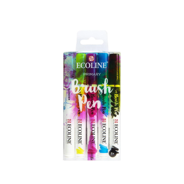 Ecoline Brush Pen set Primary | 5 colours