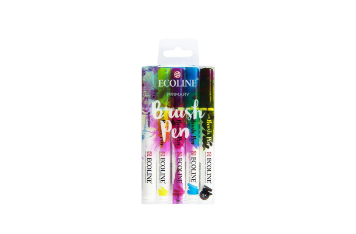 Ecoline Brush Pen set Primary | 5 colours