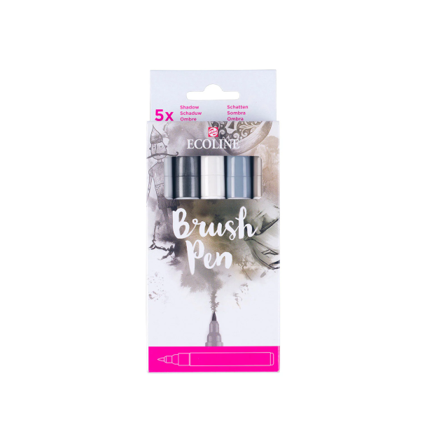 Ecoline Brush Pen set Shadow | 5 Colours