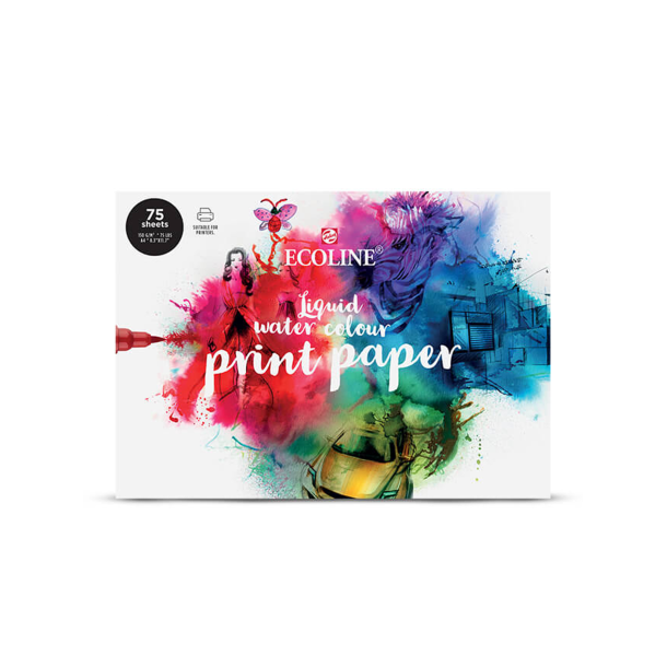 Ecoline Watercolour Printer Paper | 21 x 29.7 cm (A4), 150 g/m�, 75 sheets