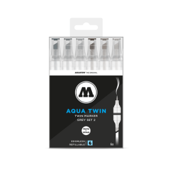 Molotow Aqua Twin Set - Grey 2 (6STK)