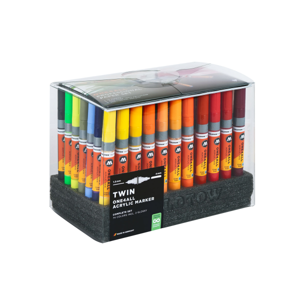 Molotow ONE4ALL Acrylic Twin Display 74 Set Complete