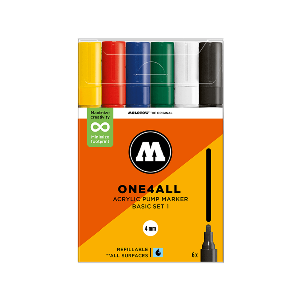 Molotow One4All 227hs Basic Set 1 - 4mm 6.Stk