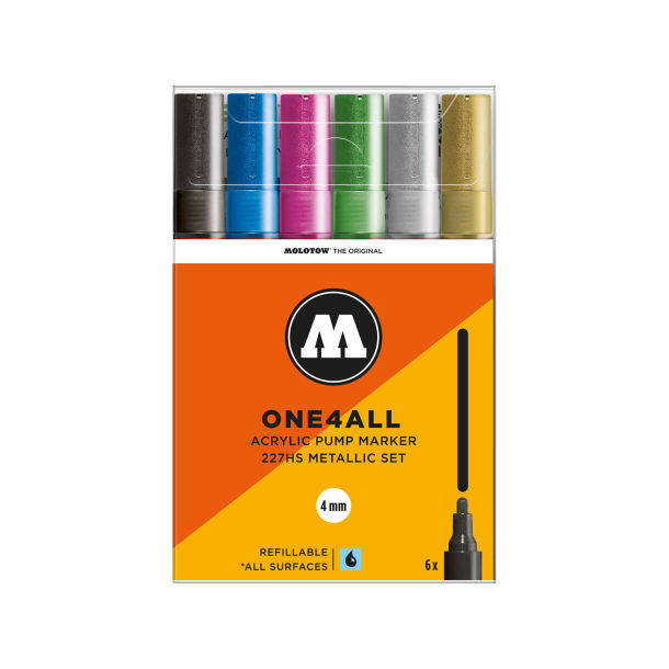 Molotow One4All 227hs Metallic Set - 4mm 6.Stk