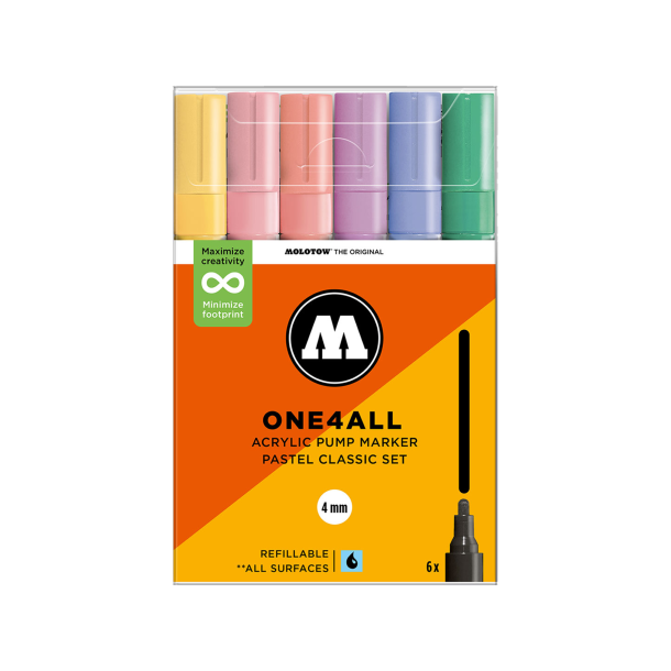 Molotow One4All 227hs Pastel Classic Set - 4mm 6.Stk