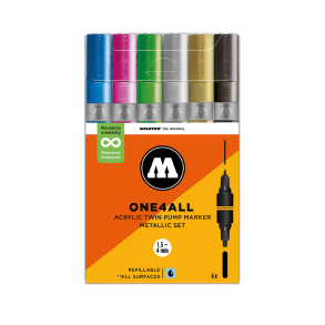 Molotow One4All Acylic Twin Metallic Set - 1,5-4mm 6.Stk