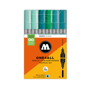 Molotow One4All Acylic Twin Tropical Set - 1,5-4mm 6.Stk