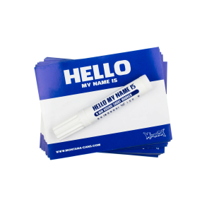 Hello My Name Is Stickers Blue, 100stk med Marker