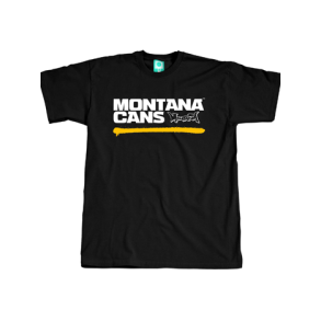 Montana T-Shirts - Typo+Logo Underline Black Yellow