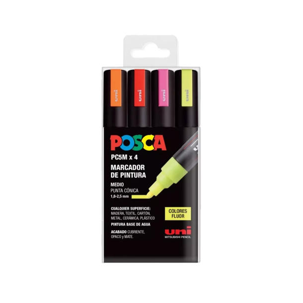 Posca Corner Etui Pc5M-4stk Neon