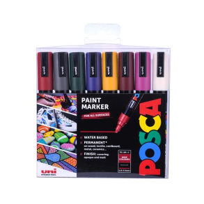 Posca Corner Etui Pc5-8stk Deep Colours