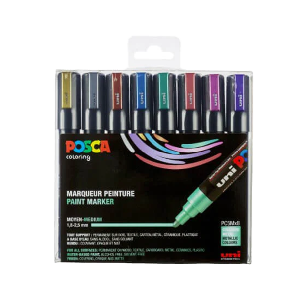 Posca Corner Etui Pc5M-8stk Metal