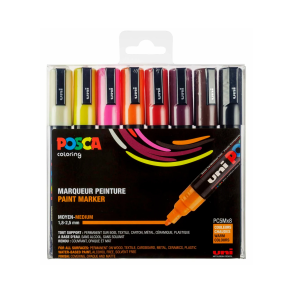 Posca Corner Etui Pc5M-8stk Warm Colours