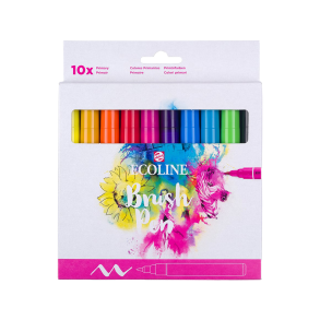 Talens Ecoline Brush Pen 10stk Primary Colors
