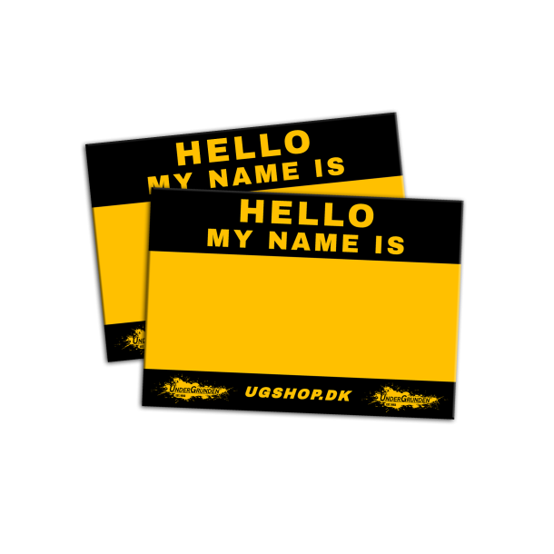 Ug Hello My Name Is Black/Yellow 50 stk