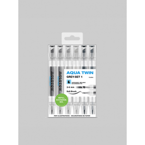 MOLOTOW AQUA TWIN SET GREY 1 (6STK)