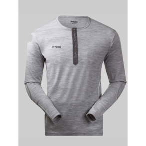BERGANS HENLEY WOOL SHIRT GREY