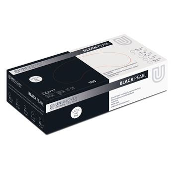 Unigloves Black Pearl Nitril handsker - Sort 100stk
