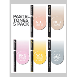 CHAMELEON MARKERS 5.STK PASTEL TONES
