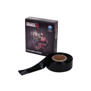  Sort uniglove plastik overtrk til clipcord 365 m. 5,5 cm bred. 
