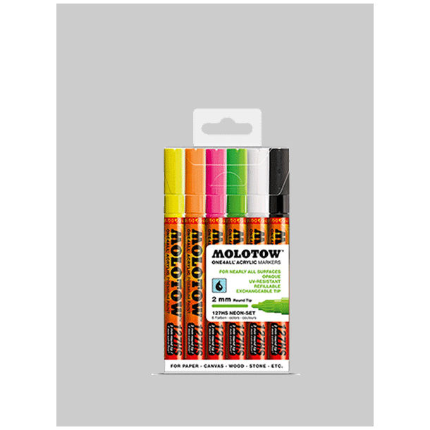 Molotow One4All Neon Set 2mm - 6Stk
