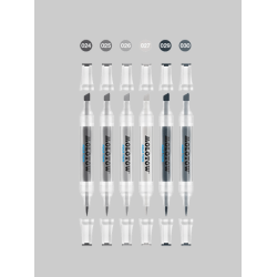 MOLOTOW AQUA TWIN SET GREY 1 (6STK)