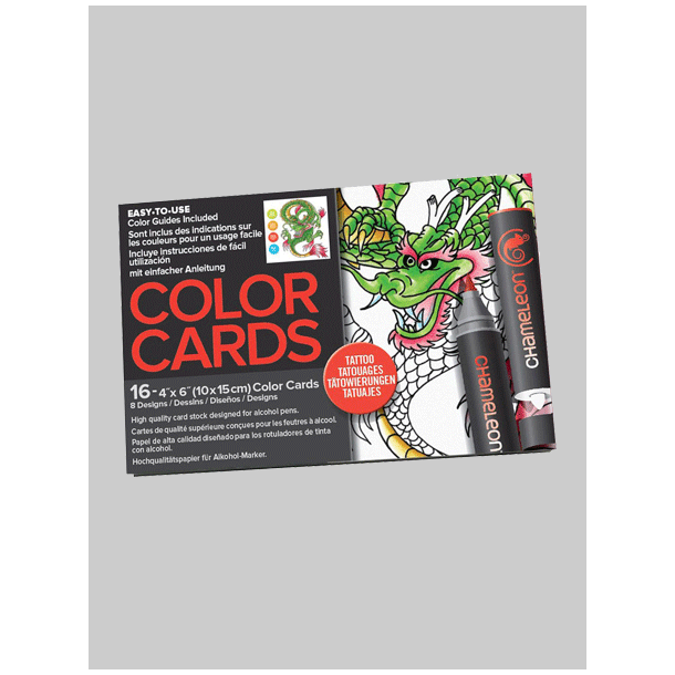 Chameleon color cards Tattoo 16 kort/pakke