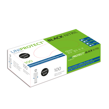 Uniprotect Nitril handsker Sort 100stk